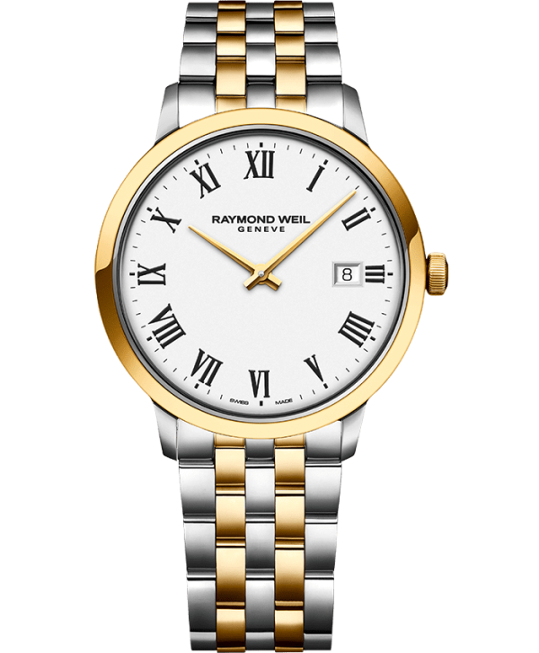 Raymond Weil Toccata Men's Classic Two-tone White Dial Quartz Watch, 39mm
