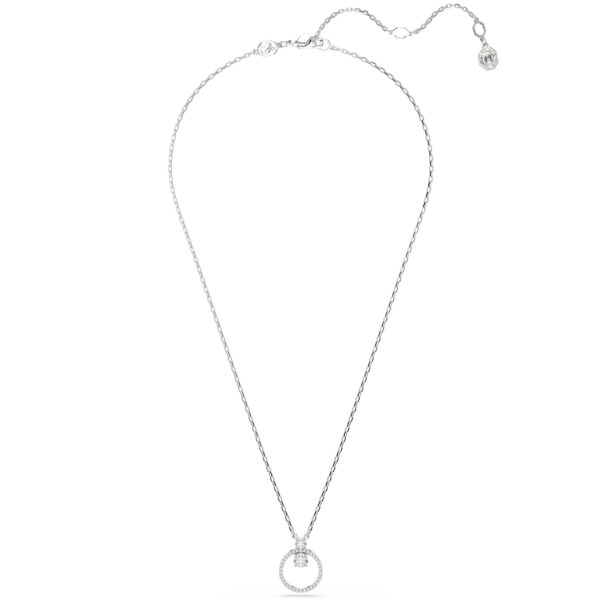 Swarovski Constella pendant, Pavé, Round cut, White, Rhodium plated - Image 2