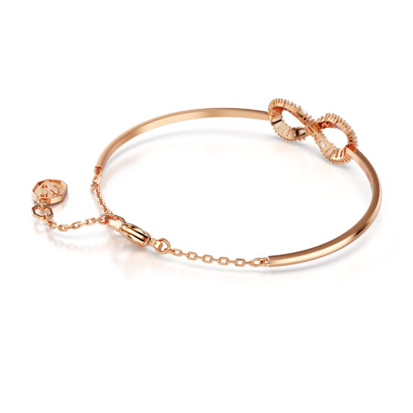 Swarovski Hyperbola bangle, Infinity, White, Rose gold-tone plated - Image 4