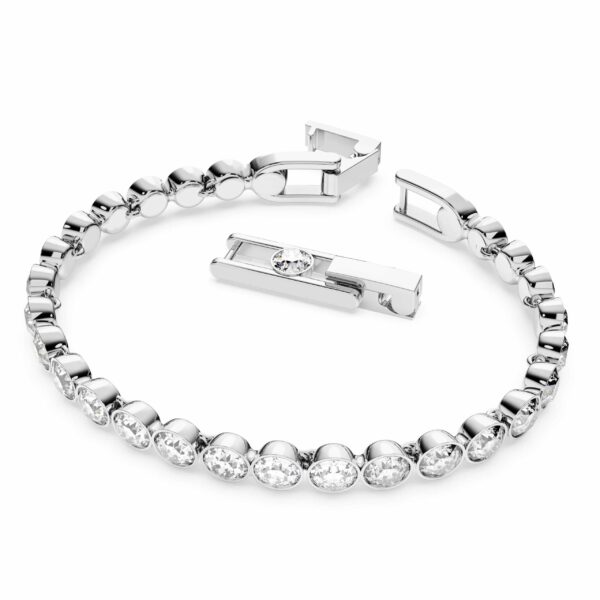 Swarovski Imber Tennis Bracelet, Round Cut, White, Rhodium plated - Image 2