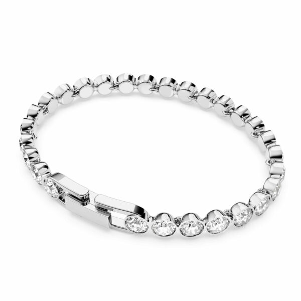 Swarovski Imber Tennis Bracelet, Round Cut, White, Rhodium plated - Image 4