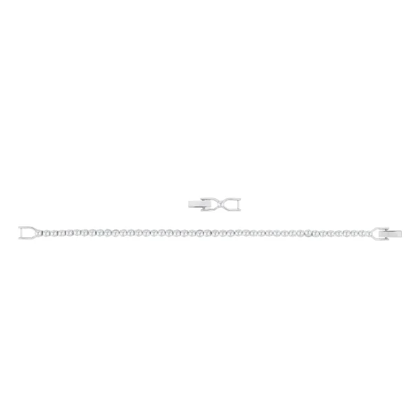 Swarovski Imber Emily Tennis bracelet, Round cut, White, Rhodium plated - Image 3