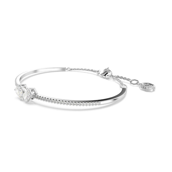Swarovski Mesmera bangle, Mixed cuts, White, Rhodium plated - Image 4