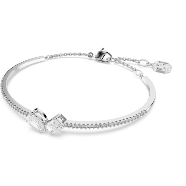 Swarovski Mesmera bangle, Mixed cuts, White, Rhodium plated - Image 2