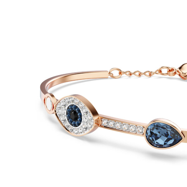 Swarovski Symbolica bangle, Evil eye, Blue, Mixed metal finish - Image 4