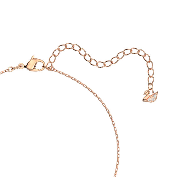 Swarovski Una necklace, Round cut, White, Rose gold-tone plated - Image 4