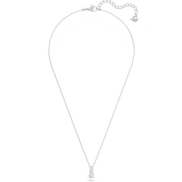 Swarovski Stilla Attract pendant, Round cut, White, Rhodium plated - Image 2