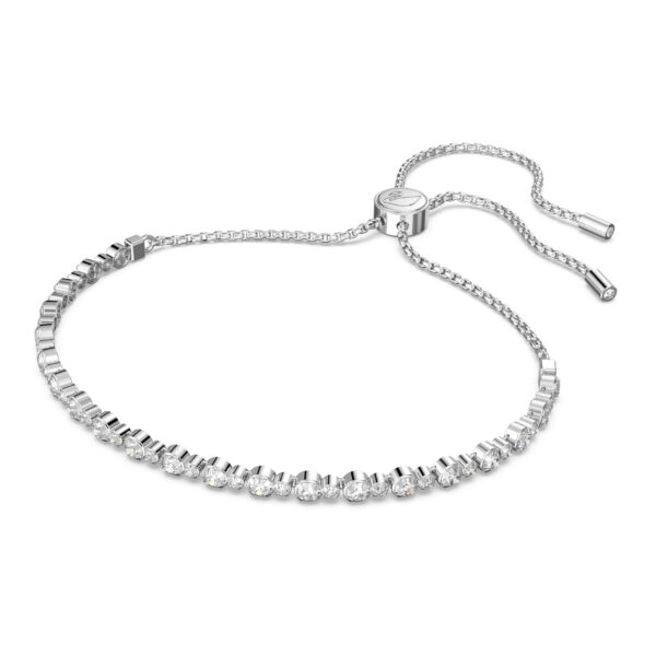 Swarovski Matrix Tennis Bracelet, Round Cut, White, Rhodium Plated - Image 2