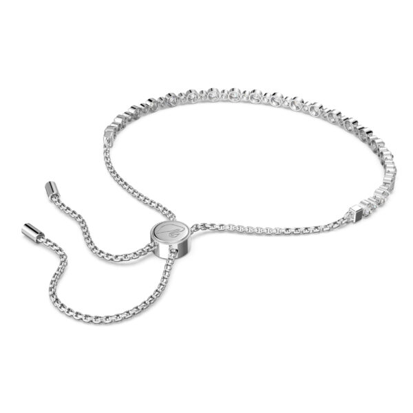 Swarovski Matrix Tennis Bracelet, Round Cut, White, Rhodium Plated - Image 4