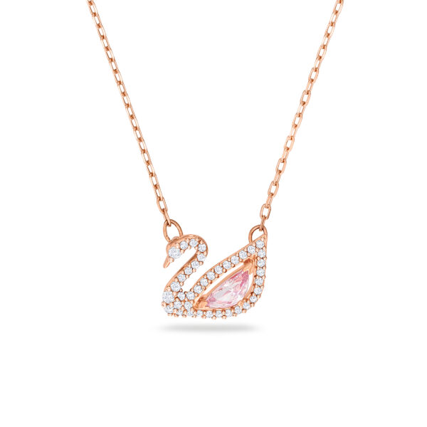 Swarovski Swan Necklace, Swan, Pink, Rose Gold-tone Plated