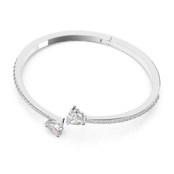 Swarovsk 5518814 Mesmera bangle, Heart, White, Rhodium plated