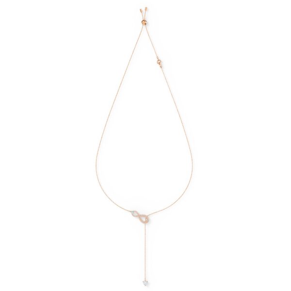 Swarovski Hyperbola Y Necklace, Infinity, White, Rose Gold-tone Plated - Image 2