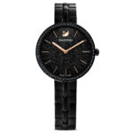 Swarovski Cosmopolitan watch, Swiss Made, Metal bracelet, Black, Black finish