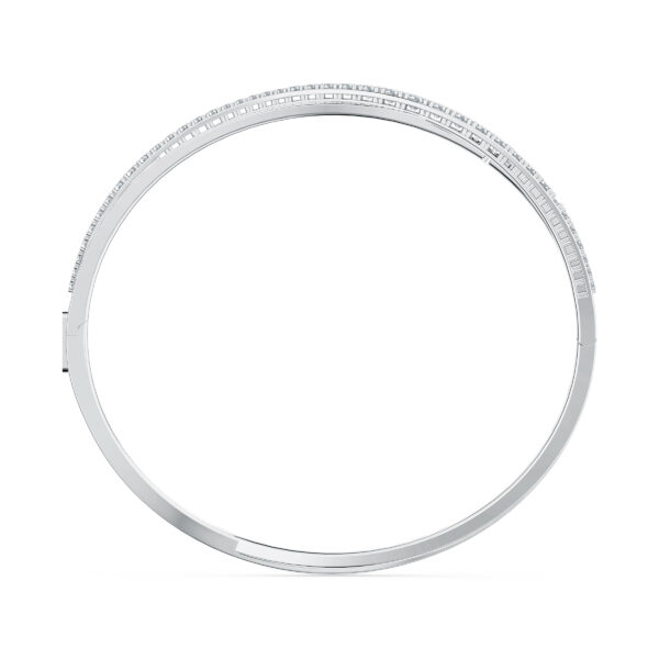 Swarovski Hyperbola Bangle, White, Rhodium Plated - Image 3