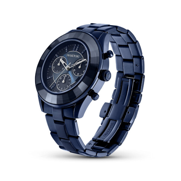 Swarovski Octea Lux Sport Watch, Swiss Made, Metal Bracelet, Blue, Blue Finish - Image 2