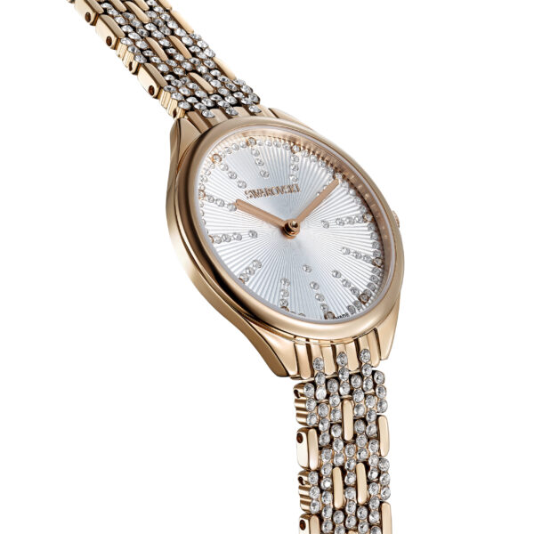 Swarovski Attract Watch, Swiss Made, Pavé, Metal Bracelet, Rose Gold Tone, Rose Gold-Tone Finish - Image 5