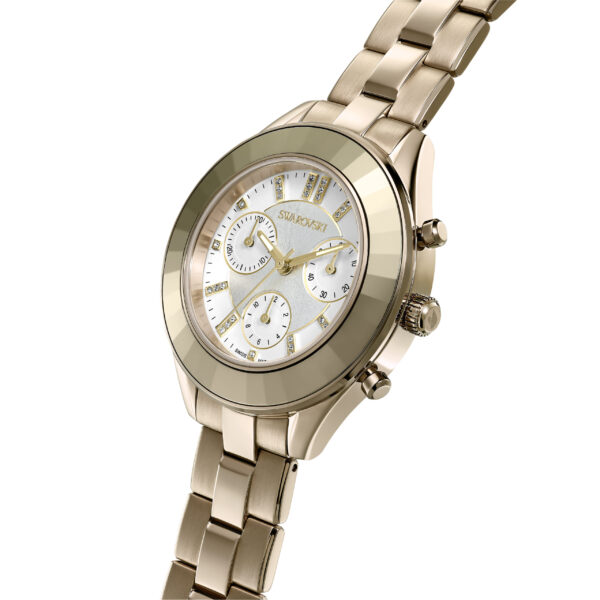 Swarovski Octea Lux Sport watch, Swiss Made, Metal bracelet, Gold tone, Champagne gold-tone finish - Image 4