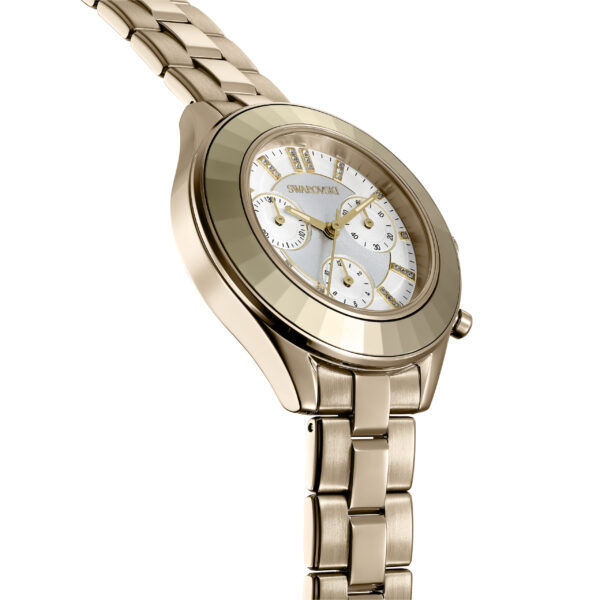 Swarovski Octea Lux Sport watch, Swiss Made, Metal bracelet, Gold tone, Champagne gold-tone finish - Image 5