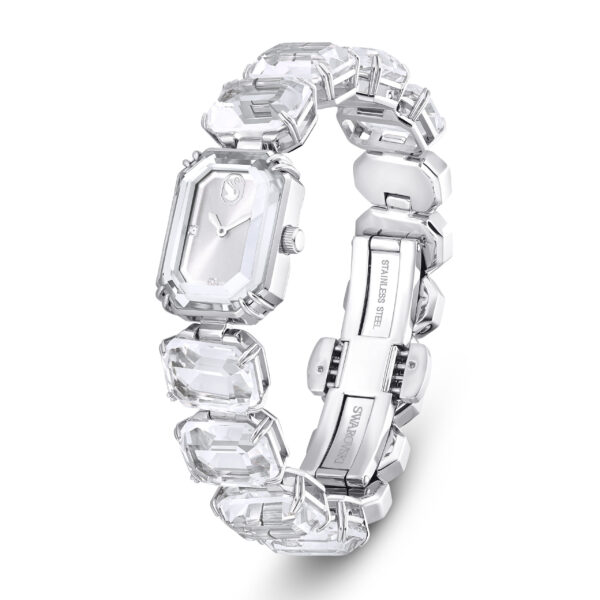 Swarovski Watch, Octagon Cut Bracelet, White, Stainless Steel - Image 2