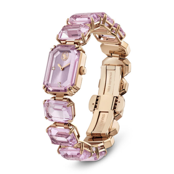 Swarovski Watch, Octagon Cut Bracelet, Pink, Rose Gold-tone Finish - Image 2