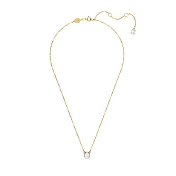 Swarovski Stilla Pendant, Round Cut, White, Gold-Tone Plated - Image 2