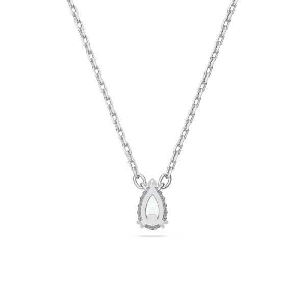 Swarovski Stilla pendant, Pear cut, White, Rhodium plated - Image 4