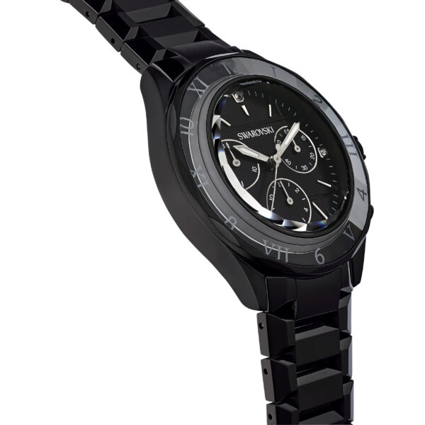 Swarovski Watch, 39mm, Swiss Made, Metal Bracelet, Black, Black Finish - Image 5