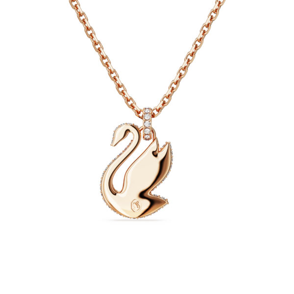 Swarovski Swan Pendant, Swan, Medium, Pink, Rose Gold-tone Plated - Image 4