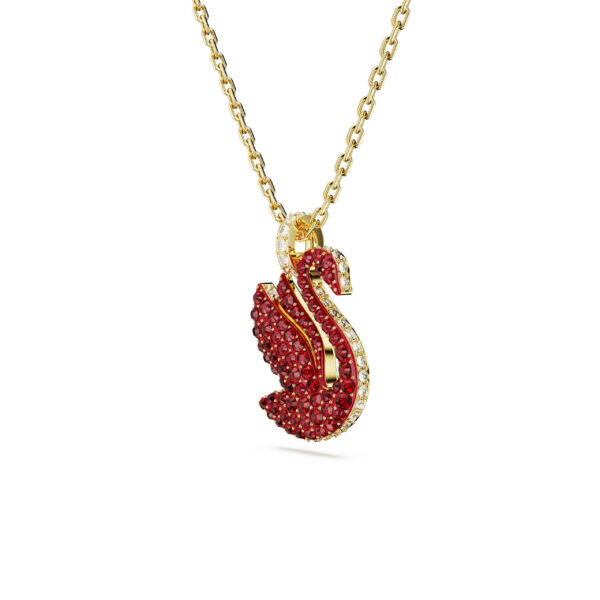 Swarovski Swan Pendant, Swan, Medium, Red, Gold-Tone Plated - Image 5