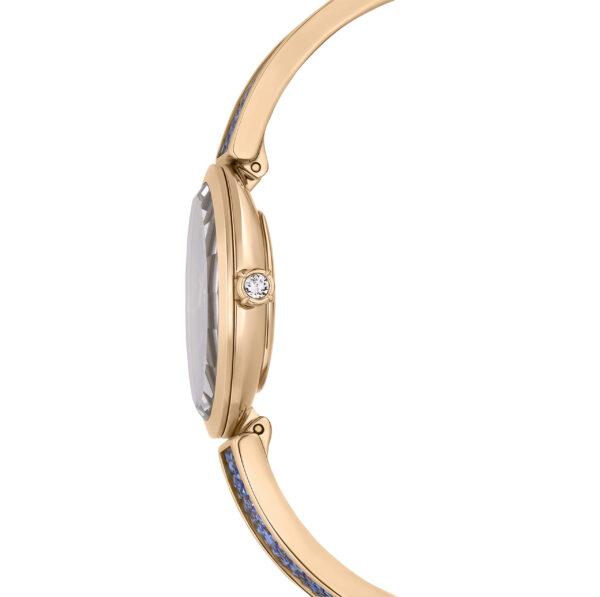 Swarovski Crystal Rock Oval Watch, Swiss Made, Crystal Bracelet, Blue, Rose Gold-Tone Finish - Image 6