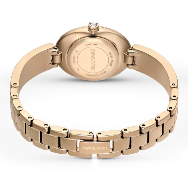 Swarovski Crystal Rock Oval watch, Swiss Made, Crystal bracelet, Gray, Rose gold-tone finish - Image 2