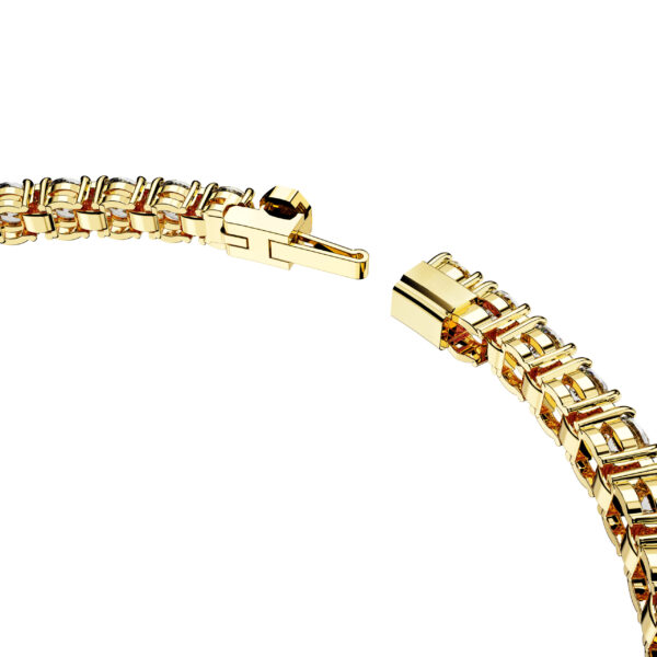 Swarovski Matrix Tennis Bracelet, Round Cut, White, Gold-Tone plated - Image 3