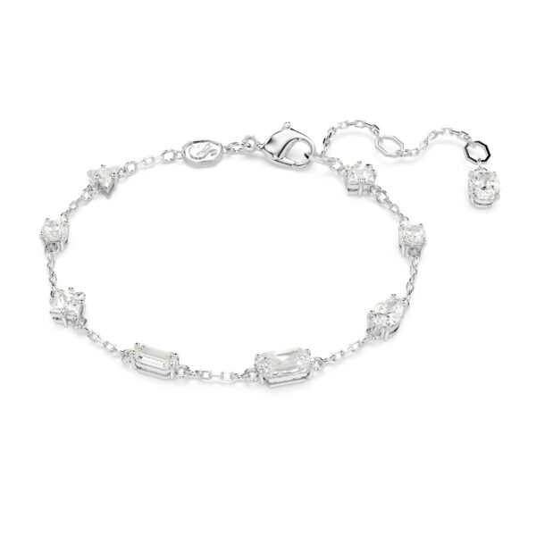 Swarovski Mesmera Bracelet, Mixed Cuts, Scattered Design, White, Rhodium Plated