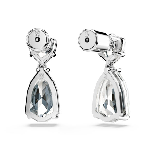 Swarovski Mesmera Drop Earrings, Mixed Cuts, White, Rhodium Plated - Image 4