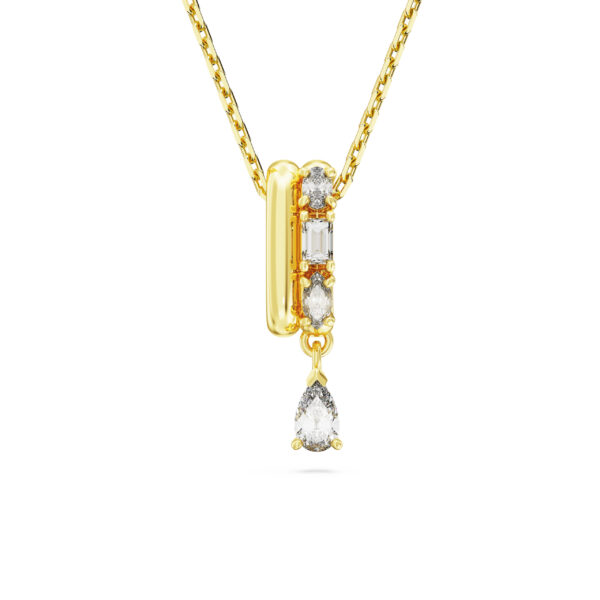 Swarovski Imber pendant, Mixed cuts, White, Gold-tone plated