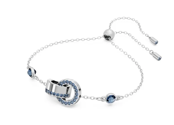 Swarovski Dextera bracelet, Interlocking loop, Blue, Rhodium plated - Image 4