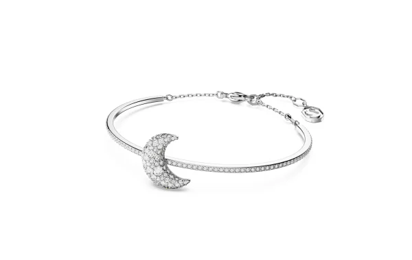 Swarovski Sublima bangle, Moon, White, Rhodium plated - Image 2