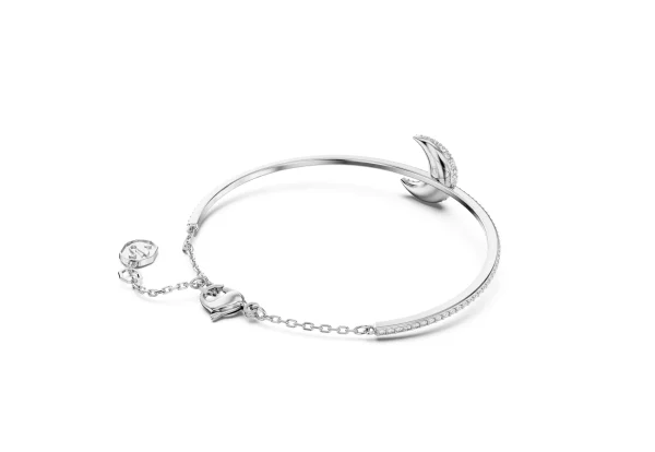 Swarovski Sublima bangle, Moon, White, Rhodium plated - Image 4