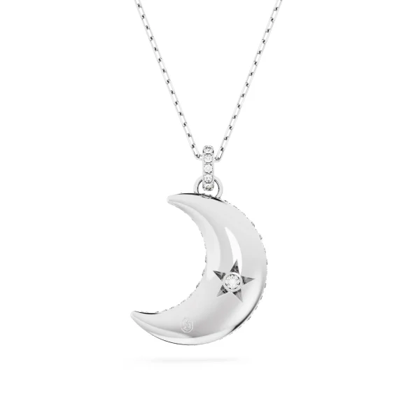 Swarovski Sublima pendant, Moon, White, Rhodium plated - Image 4