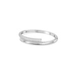 Swarovski Dextera bangle, Magnetic closure, White, Rhodium plated - Image 2
