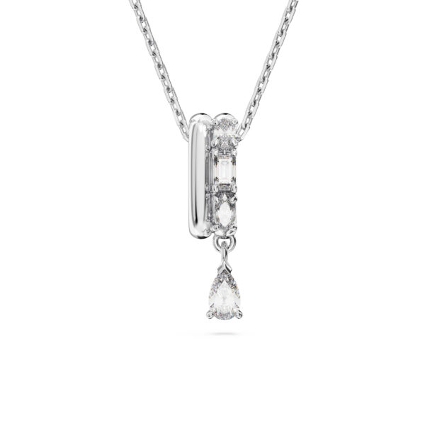 Swarovski Imber pendant, Mixed cuts, White, Rhodium plated