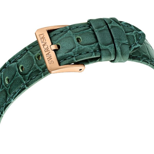 Swarovski Octea Chrono watch, Swiss Made, Leather strap, Green, Rose gold-tone finish - Image 7