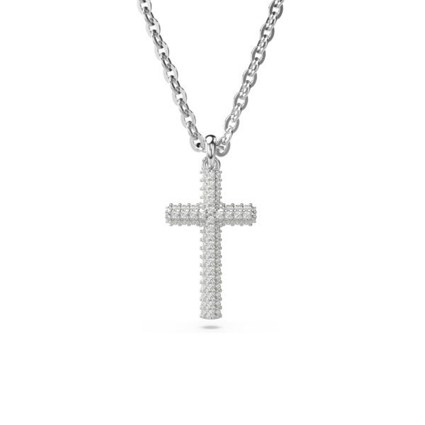 Swarovski Insigne pendant, Pavé, Cross, White, Rhodium plated - Image 4