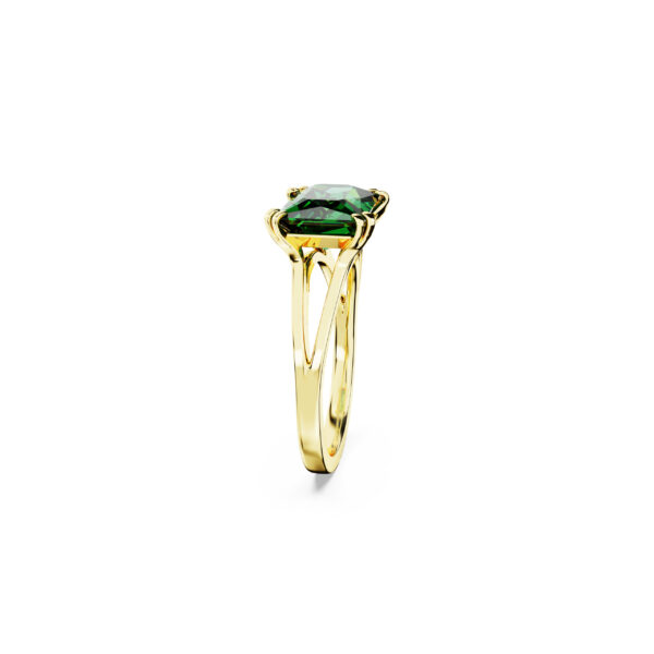 Swarovski Stilla Cocktail Ring, Rectangular Cut, Green, Gold-tone Plated - Image 3