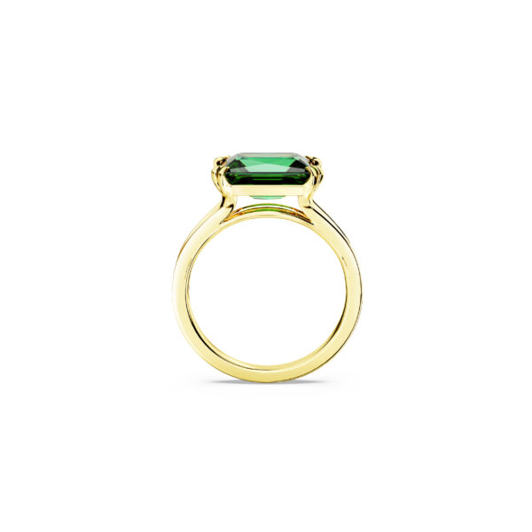 Swarovski Stilla Cocktail Ring, Rectangular Cut, Green, Gold-tone Plated - Image 4