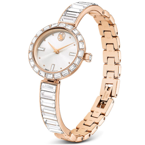 Swarovski Matrix Bangle watch, Swiss Made, Crystal bracelet, Rose gold tone, Rose gold-tone finish - Image 2