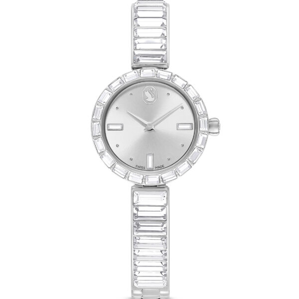Swarovski Matrix Bangle watch, Swiss Made, Crystal bracelet, Silver tone, Stainless Steel
