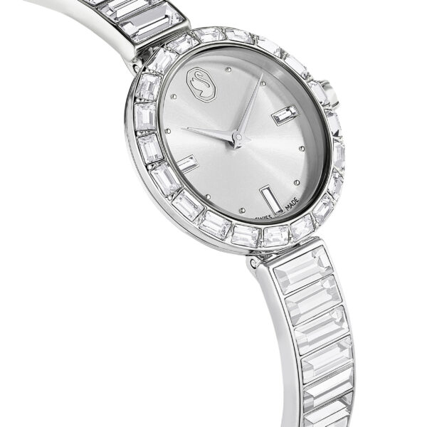 Swarovski Matrix Bangle watch, Swiss Made, Crystal bracelet, Silver tone, Stainless Steel - Image 4