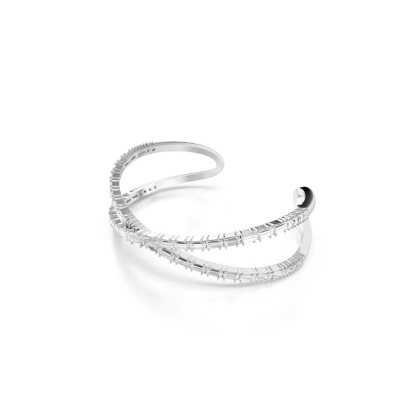 Swarovski Hyperbola cuff, Infinity, White, Rhodium plated - Image 2