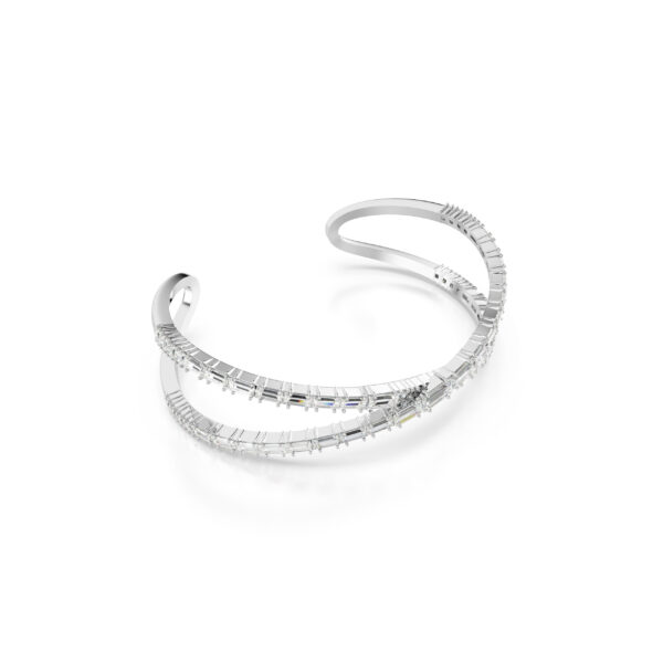 Swarovski Hyperbola cuff, Infinity, White, Rhodium plated - Image 4